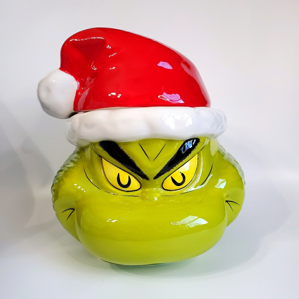 The Grinch christmas cookie Jar cannister dr suess